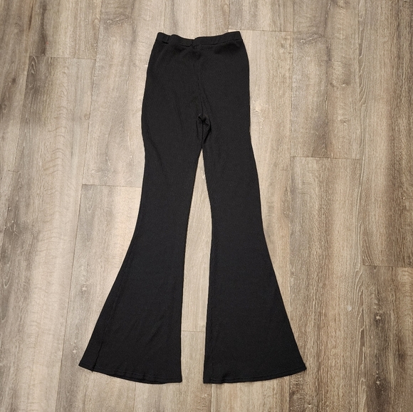 Nasty Gal Ribbed High Waist Flared Pants - Picture 5 of 5
